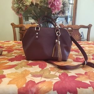 Burgundy fall cross body bag